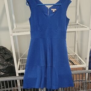 Chic Royal Blue Sleeveless Mini Dress
